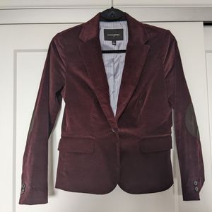 Banana Republic burgundy velvet blazer size 2